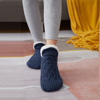 Winter Hausschuh-Socken für Damen und Herren - Anti-Rutsch-Socken - Fußwärmer