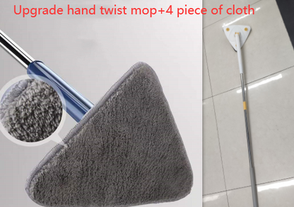 Ausziehbarer Dreiecksmopp - 360 drehbar, einstellbar - 110 Cm Reinigungsmopp für Wanne, Fliesenboden, Wandreinigungsmopp, Tiefenreinigung, Mopp