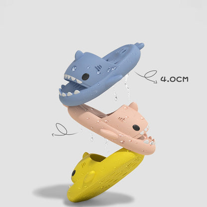 Shark Slippers - Hai-Schlappen mit Abflusslöchern - Duschschuhe - Schnell Trocknend - Strandsandalen