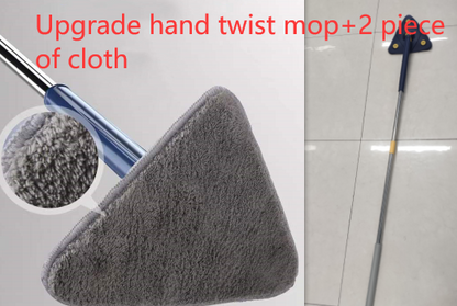 Ausziehbarer Dreiecksmopp - 360 drehbar, einstellbar - 110 Cm Reinigungsmopp für Wanne, Fliesenboden, Wandreinigungsmopp, Tiefenreinigung, Mopp